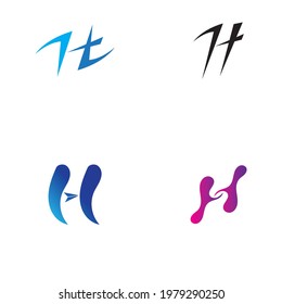 Logo-Symbol für Buchstaben H-Symbol, Vektordesign-Vorlage