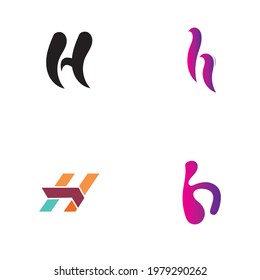 Plantilla de diseño vectorial de conjunto de logotipos de letra H