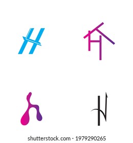 Logo-Symbol für Buchstaben H-Symbol, Vektordesign-Vorlage