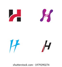 Plantilla de diseño vectorial de conjunto de logotipos de letra H