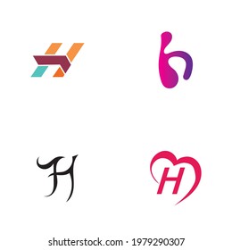 Plantilla de diseño vectorial de conjunto de logotipos de letra H