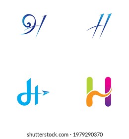 Plantilla de diseño vectorial de conjunto de logotipos de letra H