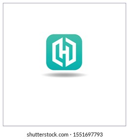 The Letter H logo is in the shape hexagon. Can be used for application icons.