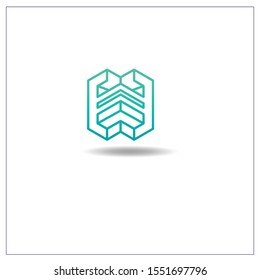 The Letter H logo is in the shape hexagon. Can be used for application icons.