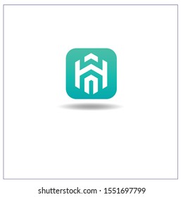 The Letter H logo is in the shape hexagon. Can be used for application icons.