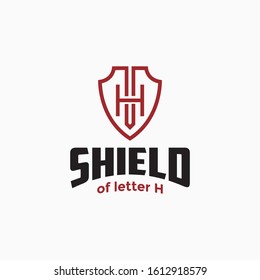 the letter H logo and shield