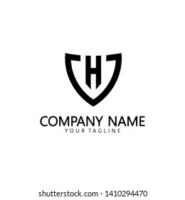 Letter H Logo Shield Shape On Stock Vector (Royalty Free) 1410294470 ...