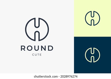 Letter h logo in simple and clean shape