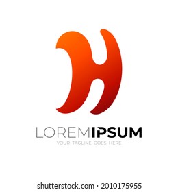Letter H Logo mit einfachem Design, Vektorsymbol