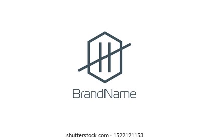 Letter H logo with simple and modern shape