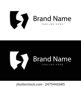 Letter H logo in simple style black alphabet H illustration template