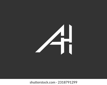 Letter a h Logo Symbol Template Vector and illustration,