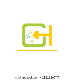 letter H logo template 