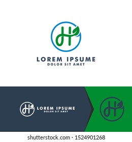 Letter H logo template design icon vector