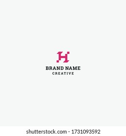 Diseño de la plantilla de logotipo de la letra H en la ilustración del vector 