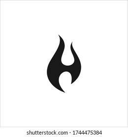 Letter H Logo Template Design Vector, fire h logo, Emblem, Design Concept, Creative Symbol, Icon