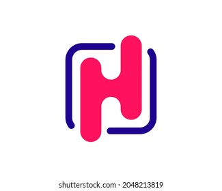 Letra H Vector de diseño de plantillas de logotipo, Emblem, Concepto de diseño, símbolo creativo, icono.