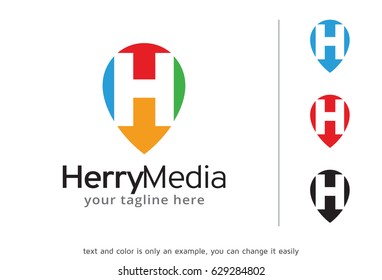 Letter H Logo Template Design Vector, Emblem, Design Concept, Creative Symbol, Icon