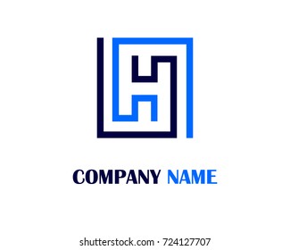 Letter H logo template design