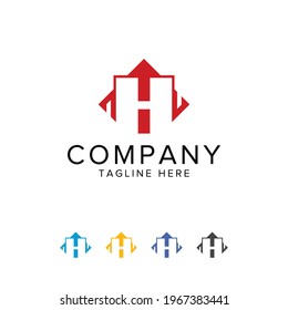 Letter H Logo Template, Icon, Symbol - Vector