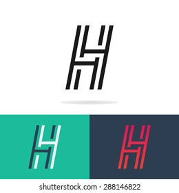 Letter H logo template. Monogram