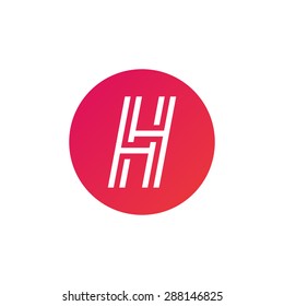 Letter H logo template. Monogram