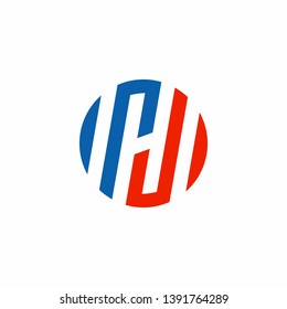 letter h logo template vector