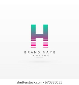 letter H logo type concept design