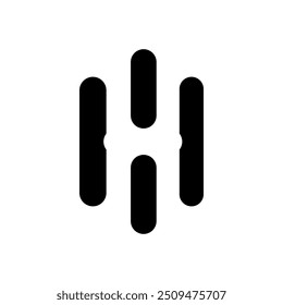 letter h logo is unique and simple