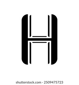 letter h logo is unique and simple