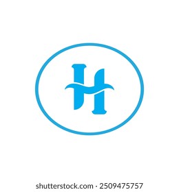 letter h logo is unique and simple