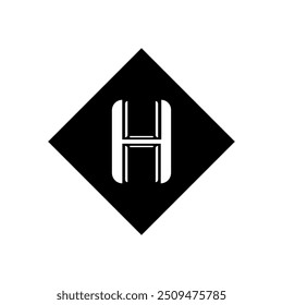 El logotipo de la letra H es único y simple