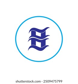 letter h logo is unique and simple