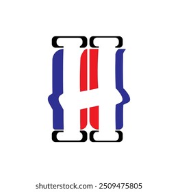 letter h logo is unique and simple