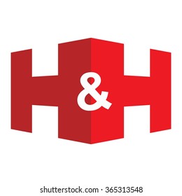 letter H and H logo vector.