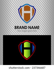 Letter H logo vector alphabet shape. ABC concept type as logo