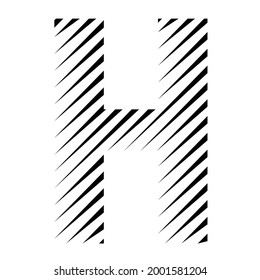 letter H logo vector art. h logo vector line art.
