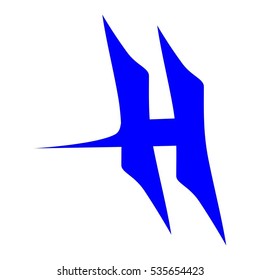 Letter H Logo Vector blue color Graphic Business Branding Letter Element Illustration