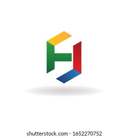 Buchstaben h Logo Vektorillustration, Farbe, Elementvorlage