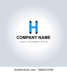 Letter H Logo Vector Design Illustration for your Business Identity template. Creative Company Name with slogan brand logo. Unique Letter H Logo Icon for monogram . Beautiful Company Logo Idea.
