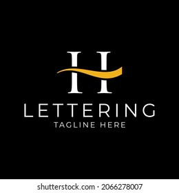 diseño vectorial de logotipo de letra h, alfabeto de símbolo creativo