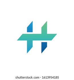 letter h logo vector icon design element template