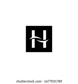 letter H logo vector icon template