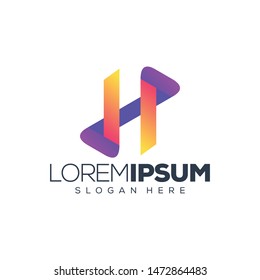 letter H logo vector illustration ready to use