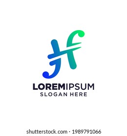 Letter H logo vector illustration, Design inspiration. Colorful icons.