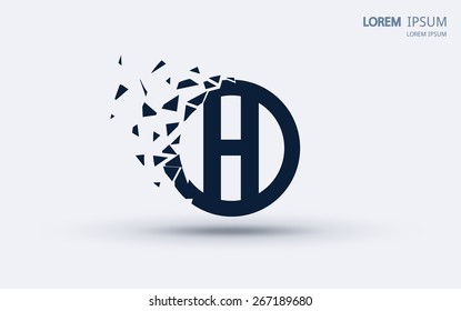 Letter H logo. Vector logotype design.