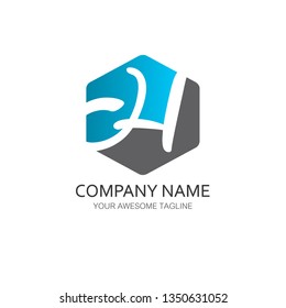 Letter H logo vector Modern stylized hexagon logo 