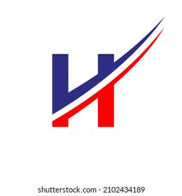 Letter H Logo Vectorvorlage Modernes und einfaches Design. H-Logo für Unternehmens- und Unternehmensidentität, moderne, flache und minimalistische Vorlage