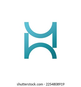 Vektor-Vorlagenelement des Buchstaben H-Logo