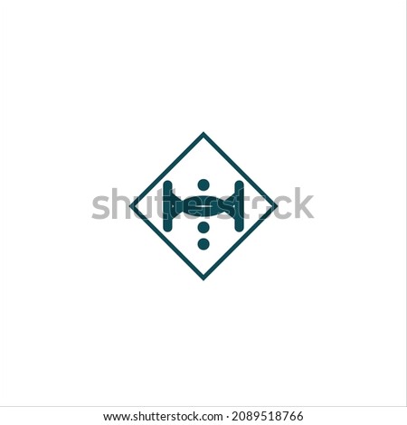 letter h logo vector template tie Imagine de stoc © 